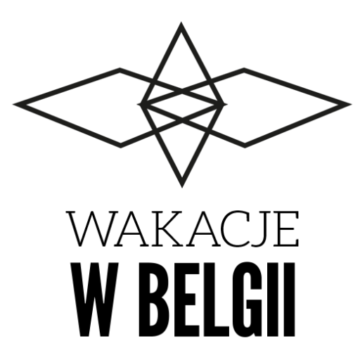 logo czarne wakacje w belgii z teksetem
